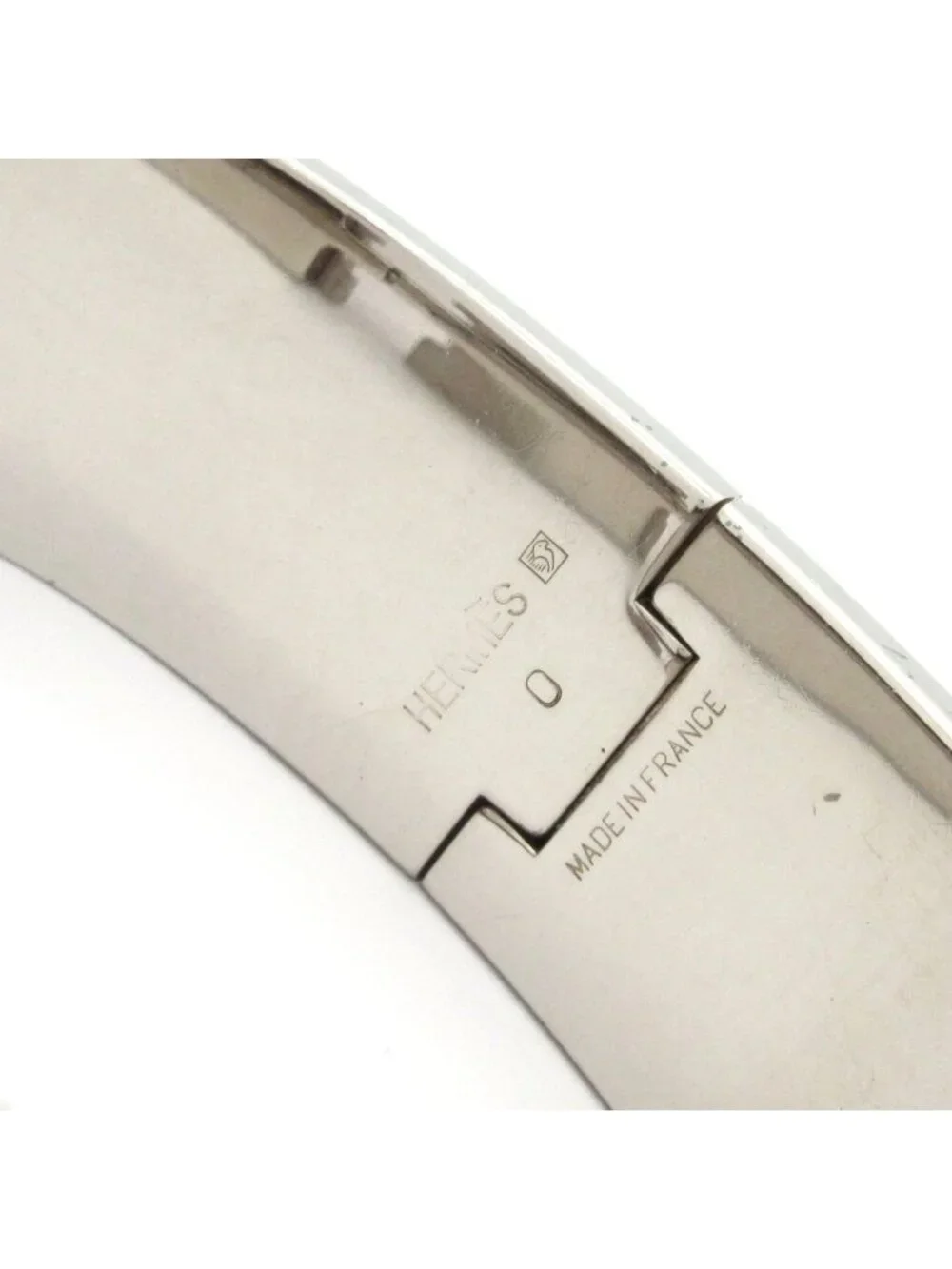 Hermes Bangle Clic Clac Silver Orange Bracelet